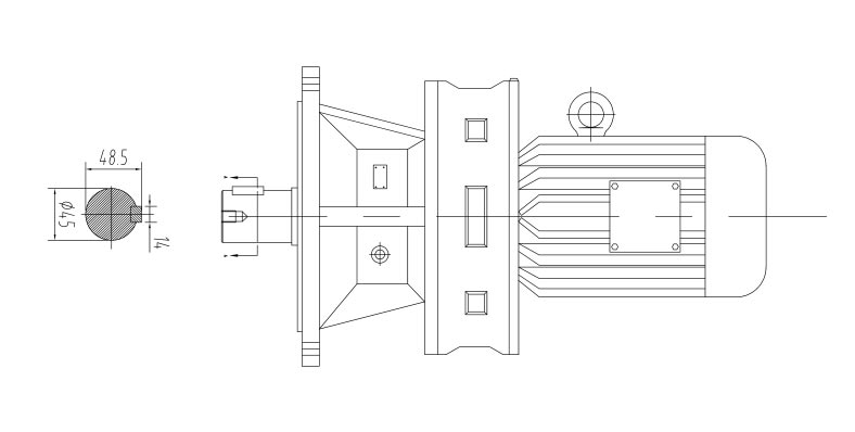 臥式擺線針輪減速機(jī)結(jié)構(gòu)