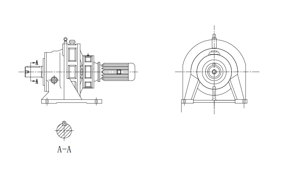 臥式擺線針輪減速機(jī)結(jié)構(gòu)